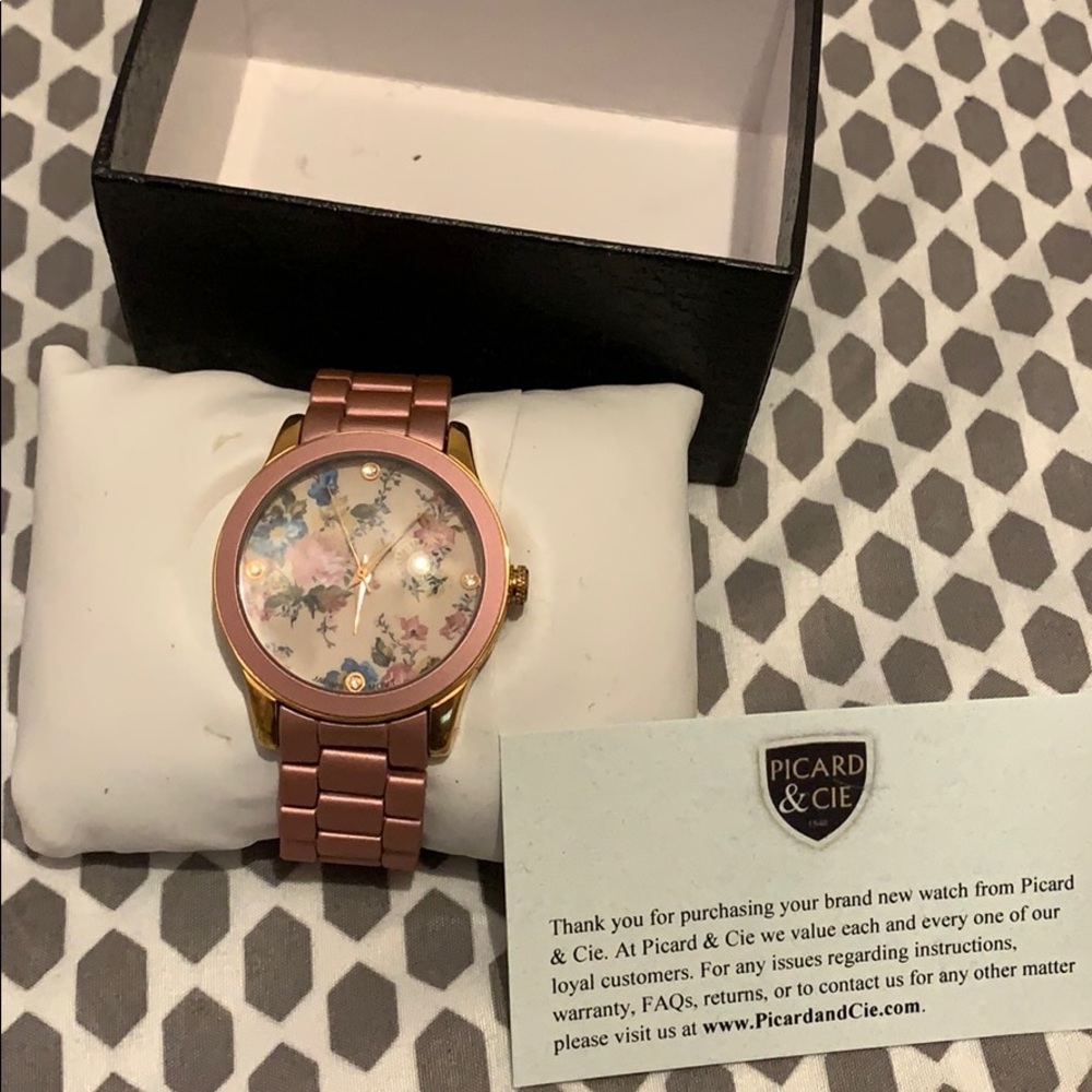 Picard & Cie Rose Gold Floral Watch